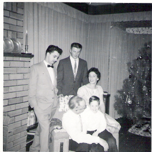 Udo, Mike, Hubert, George, and Mrs. Meingast about 1960